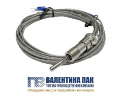Термопара 3000 мм, тип "К" армированная для экструдера 